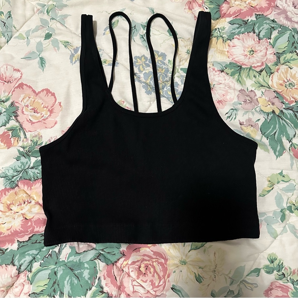 Zara - Black Crop Top Size XS fits S too